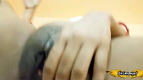 indian sexy girl gets hardcore pounding and eats cum deshiangel!