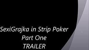 Sexigrajka plays strip poker with friends in homemade threesome