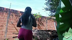 She grabbed my dick behind the house, so I followed!