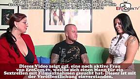 German Teen Couple Tries Threesome!