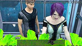 stranded in space 24, i meet a shy emo girl with big tits in anime style