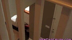 Blonde stepdaughter sucks huge cock in hardcore bent over action!