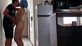 Pizza guy fucks bent over latina teen