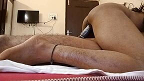 Indian aunty interacts with family in home setting