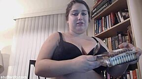 Snacking On Tiramisu Cake With A Cute Chubby Teen!