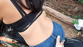 I fought with my boyfriend and calld my sister's husband to fix my anal insides in paradise.