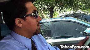 horny woman getting screwed by her perverted stepdad outdoor 😈