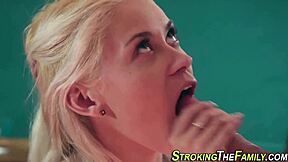 tat stepteen throating for uncle