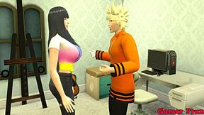Naruto Catches Hinata Masturbating to Porn! Helps with Intense Sex!