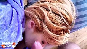 Babe gives morning blowjob before hard pov pussy pounding