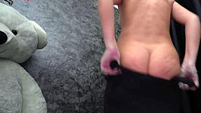 fitness girl angelya g changin’ into sexy outfit, big ass worship.. oops