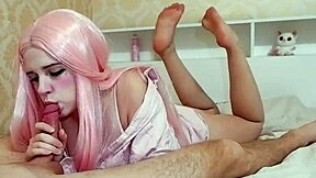 Princess Bu66legum teases with sexy legs during hot oral play