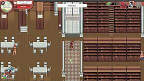 Spooky milk life taboo hentai game flashing cock to nerdy girl in public library