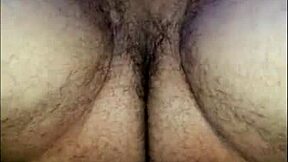 My wife showed off and I spread her pussy for him