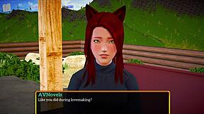 in my new family cartoon, the brunette with big ass and tits explores anime adventures.