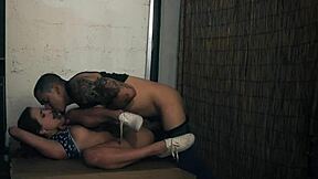 Teen Screams in Outdoor Bondage with Golden Dildo Torment