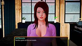 in my new family cartoon, the brunette with big ass and tits explores anime adventures.