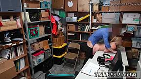 Cop gets blowjob in car from blonde with big tits