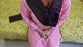 indian hot school stepsister banged hard doggy style with dirty hindi talk