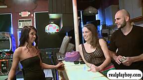 Two Pretty Women Get Pounded On Turns For Some Money