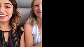 Hot Latina Blonde in Threesome Swallows Facial