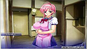 In Apartment of Love Ep 3, she's losing her virginity in this hentai game! 😍