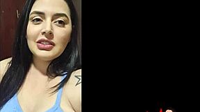 big tits latina blows cock gets creampie