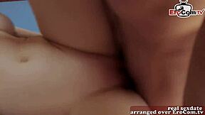 Little British teen gets horny at sex massage! So intense!