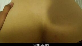 Teen stepsis Cece Capella rides monster cock hard.