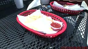 How does blonde handle two black cocks?