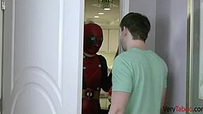 Superhero step sister gets fucked in costume