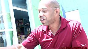 How does blonde handle two black cocks?