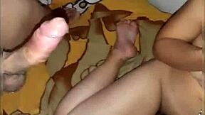 Wow, your Colombian sister sucks it so deliciously with her petite body!