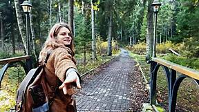 Get lost in wonderlands with cute 18-19 yo sucking and swallowing cum outdoors.