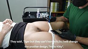 Tattoo Artist Seduces Client for Hard Fuck and Creampie