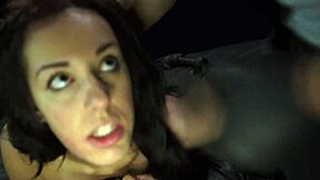 teen hitchhiker gets bound and deepthroated by big cock in bdsm scene