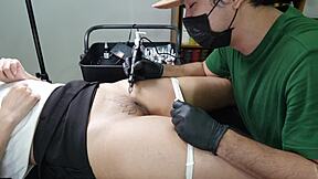 Tattoo Artist Seduces Client for Hard Fuck and Creampie