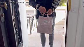 I get fucked by the Uber Eats guy hidden camera