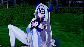 Tsuyu Asui, Mt Lady, and Izuku Midoriya in wild hentai sex. My Hero Academia 3D cartoon with intense creampie action.