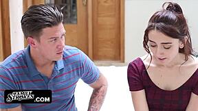 Stepbrother slides his cock in virgin babe mandy muses asshole to teach her how its done 😏