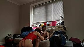 Cheating milf enjoys ass licking from young interracial lover 😍