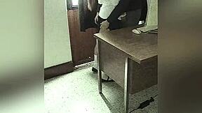 Teacher and student caught on office camera!