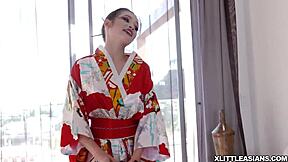 Christy Love Licks Young Geisha in Training During Intense Lesbian Session.