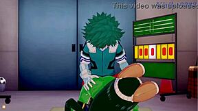 Tsuyu Asui, Mt Lady, and Izuku Midoriya in wild hentai sex. My Hero Academia 3D cartoon with intense creampie action.