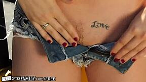 Stepdad's BBC sprays teen after outdoor fuck