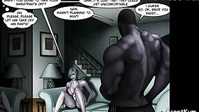 Cheating wife gets her first orgasm from new neighbor in hentai.