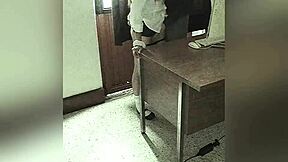 Teacher and student caught on office camera!