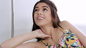 little latina stepsister gets fingered and throated by big cock guy