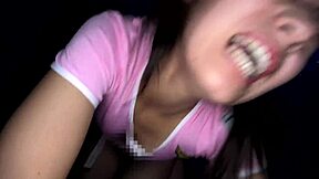 Japanese schoolgirl filmed in intimate doggystyle moment.