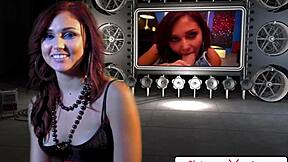 ariana marie strips down in bikini, sucks huge cock in wild stripper scene